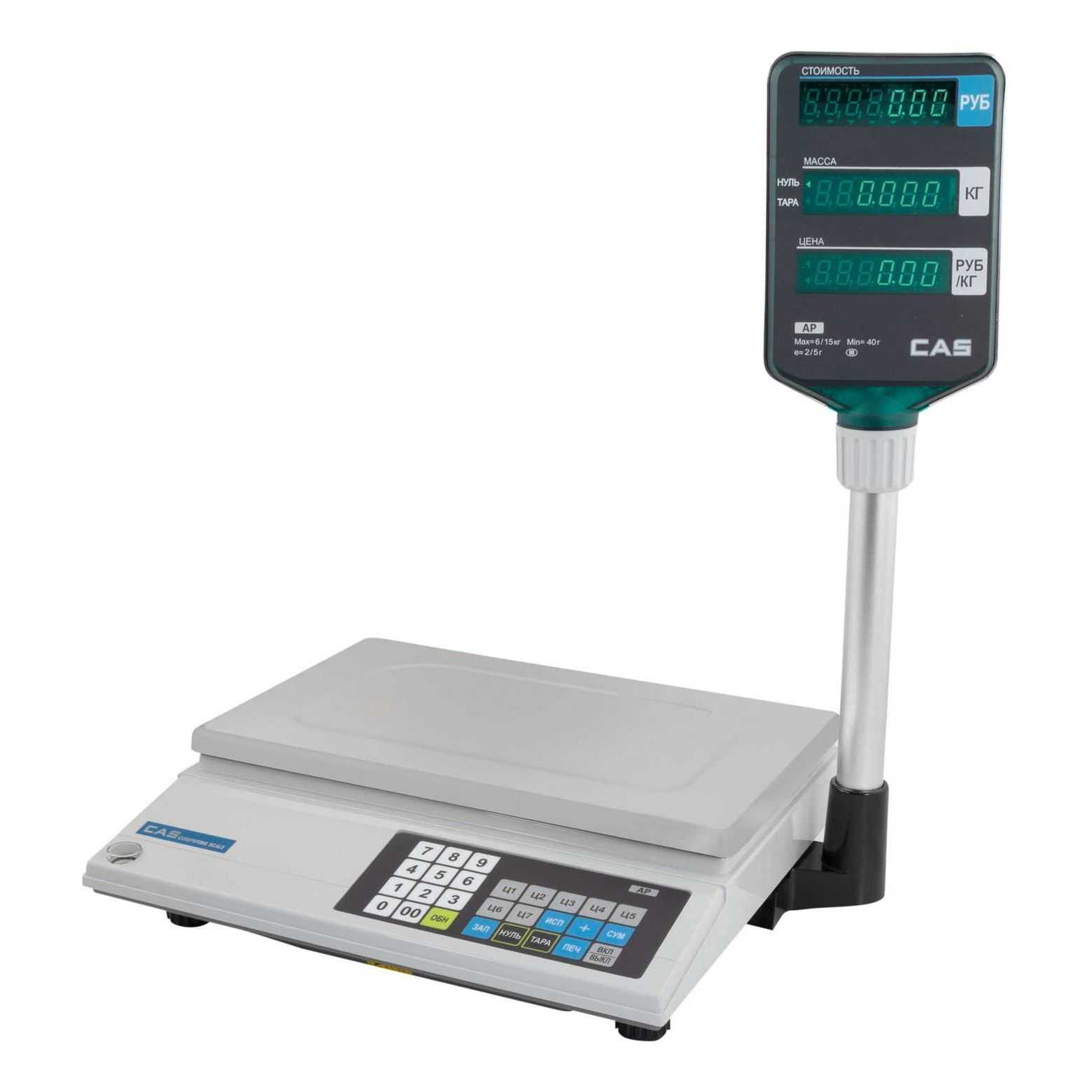 Торговые весы CAS AP-6M