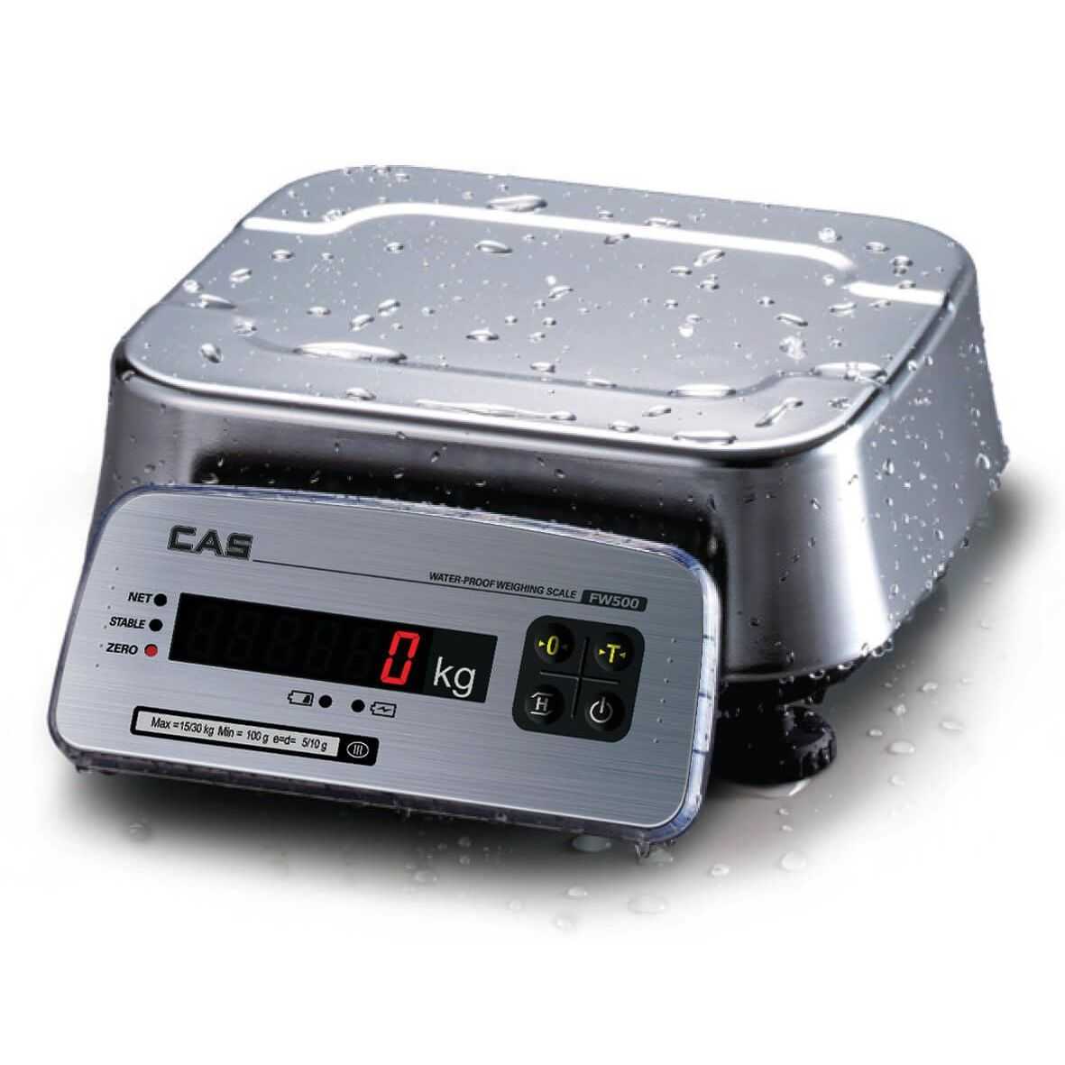 Влагозащищённые порционные весы CAS FW500-15E