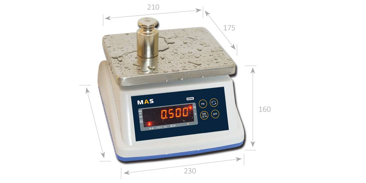 Влагозащищённые порционные весы MAS MSWE-3D — изображение 3